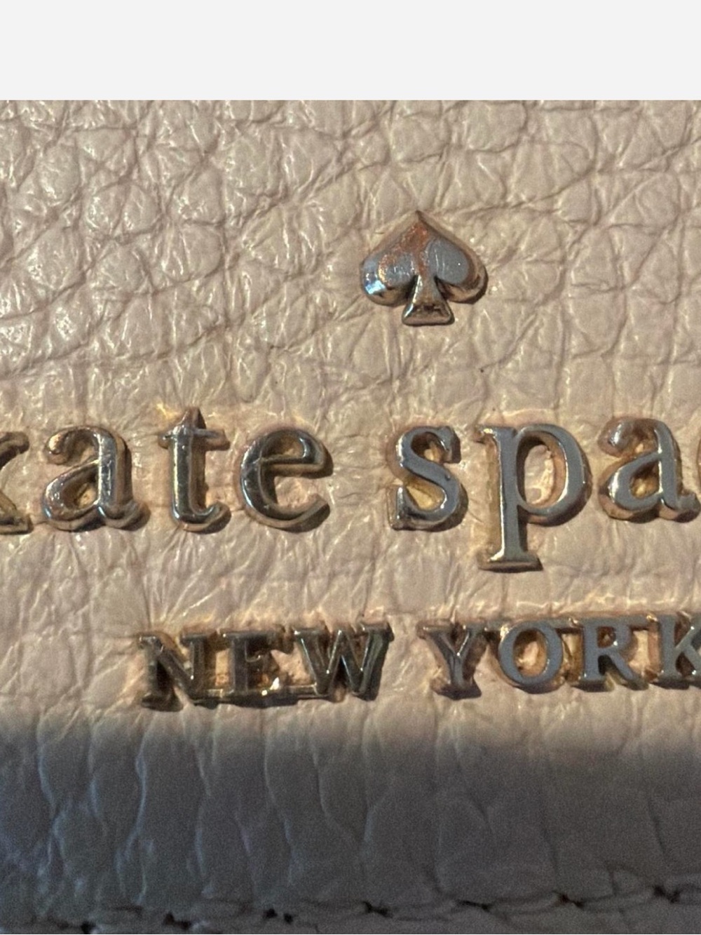 kate spade Two-Tone Cream and Light tan Pebbled Leather Wristlet - Picture 8 of 8